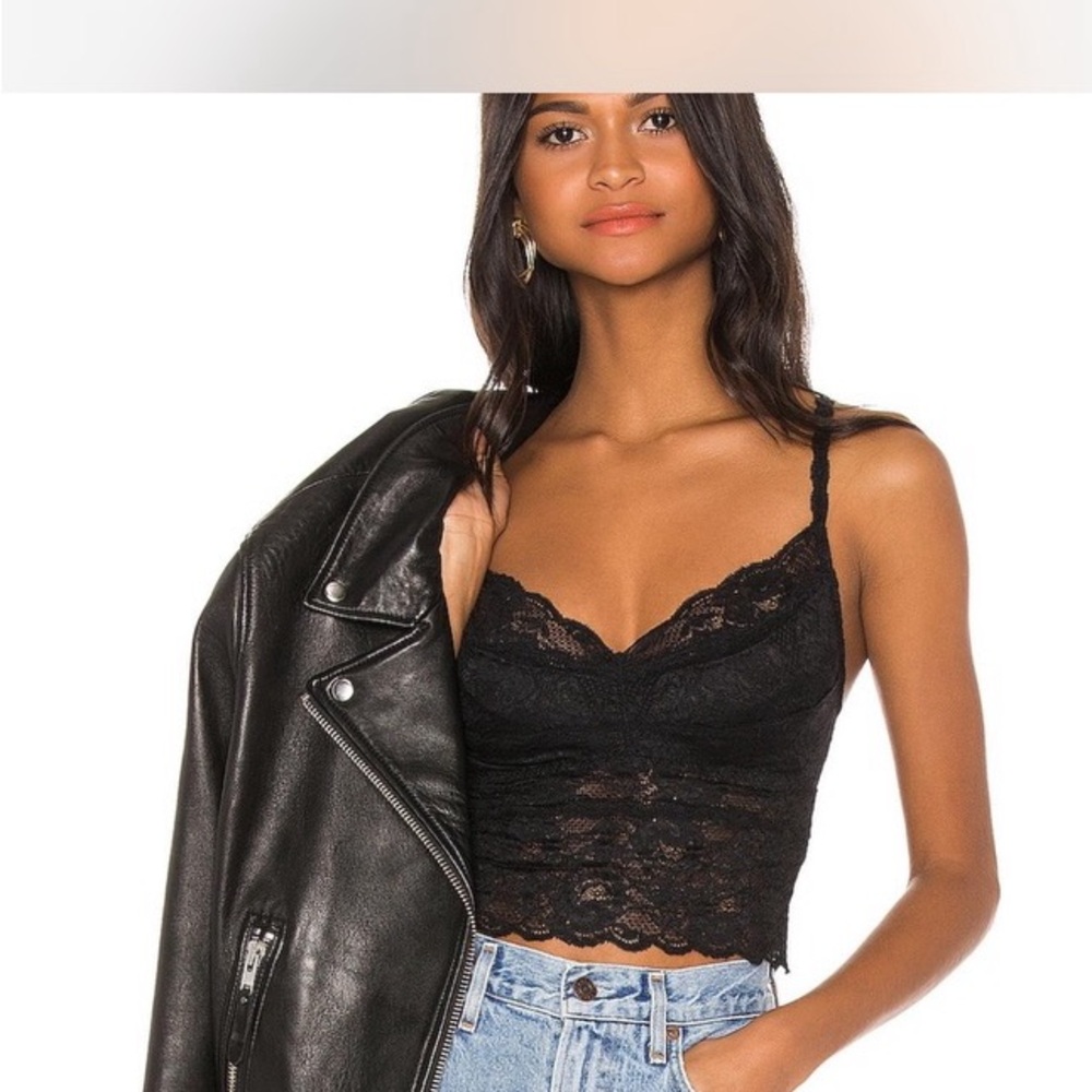 Black Lace Camisole Top